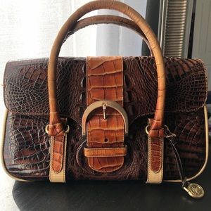 Brahmin vintage leather handbag multicolor